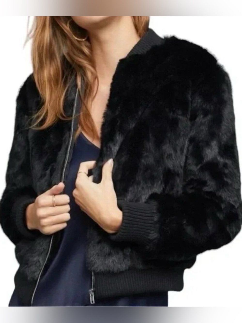 Cupcakes & Cashmere faux fur jacket